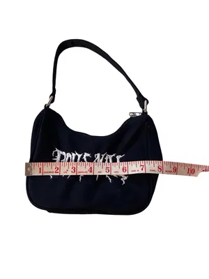 Dolls Kill Black Logo Mini Shoulder Belt Bag thumbnail 6