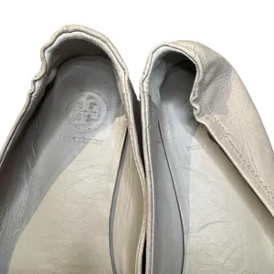 Tory Burch Shoes Womens Size 6 Beige‎ Leather Logo Ballet Flats Casual Comfort thumbnail 3