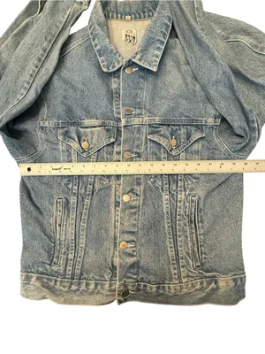 Vintage Disney Channel Mickey Mouse Logo Denim Jean Jacket USA Made Size Medium thumbnail 10