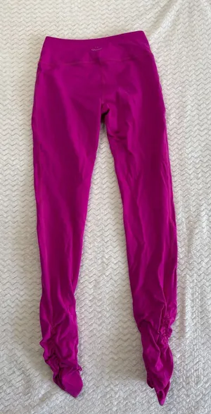 Beyond Yoga Magenta Pink Ruched Ankle High Waisted Leggings Women Size S thumbnail 1