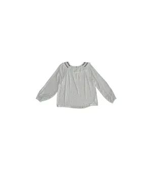 LOFT White Blouse w/Black Polka Dots (Size Medium) thumbnail 4