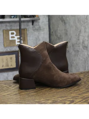NWT Journee Collection Womens Comfort Foam Consuello Booties Faux Suede Brown 8W thumbnail 11