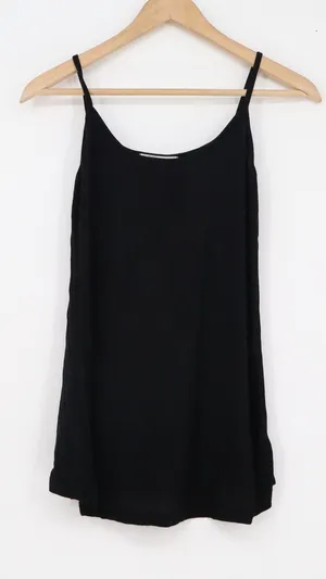Haican Womens Black Spaghetti Strap Camisole Tank Top Scoop Neck Casual Basic thumbnail 1
