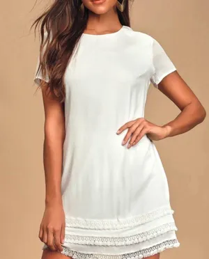 Crochet Bohemian Shift Dress thumbnail 1