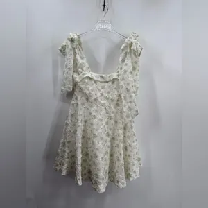 Mable WHITE & SAGE FLORAL MINI‎ DRESS size medium NWT thumbnail 3