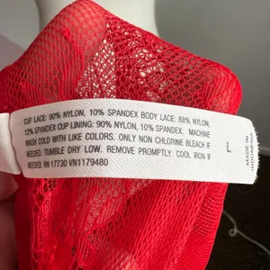 Red Lace Babydoll Top Y2K 2000s Coquette Fairycore Romantic‎ Small thumbnail 5
