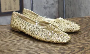 A New Day Womens Sammie Shoes Ballet Flats 94685488 Gold Yellow 8.5M thumbnail 1