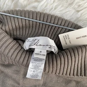 🆕 Vintage Havana Olive Grey Slim Fit Knit Fold Over Flare Pant Elevated Lounge thumbnail 2