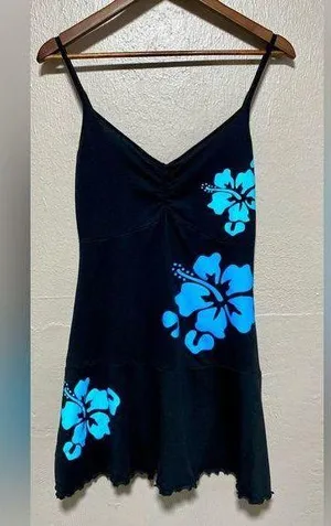 VENUS Black and Blue Floral Dress thumbnail 1