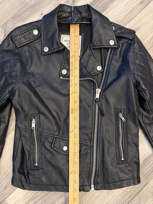 Abercrombie & Fitch Y2K Black Quilted vegan Leather Moto whimsigoth jacket S thumbnail 4