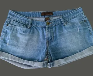 Urban Behavior Low/ Mid Rise Blue Jean Shorts with Cuffed Hems thumbnail 1