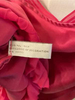 Valerie Stevens Hot Pink Satin Slip with Pleated Hem 100% Silk thumbnail 8
