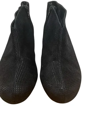 David Tate Fame V Throat Ankle Booties Leather Heels Black Women Size 10 Wide thumbnail 5