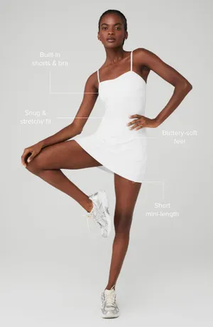 Alo Alosoft Courtside Tennis Dress White L thumbnail 3