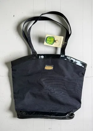 CHRISTIAN DIOR Vintage Tendre Poison Black Tote Bag NEW NWT thumbnail 1