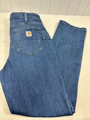 Carhartt Relax Fit Women's Blue Straight-Leg Jeans Size 6 thumbnail 10