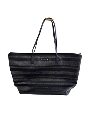 KATE SPADE Black Silver Saffiano Leather Glitter Tote Bag thumbnail 5