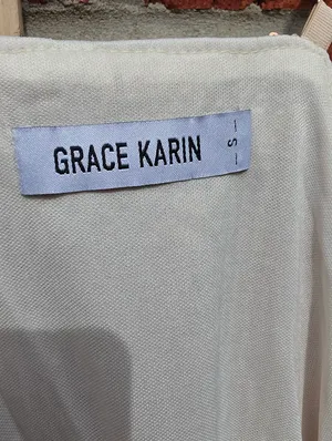 Grace Karin Rose Gold sequin Camisole Wrap top with Tie Side Small thumbnail 4
