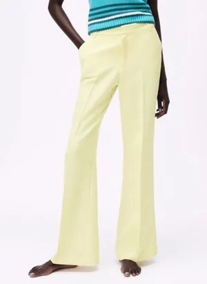 ZARA Lemon Yellow Trouser Pants thumbnail 1