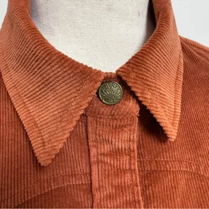 Faherty Harvest Brown Burnt Orange Corduroy Button Up Malone Shirt Dress XS New thumbnail 3