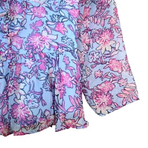 French Connection Womens M Hallie Peplum Halter Top in Placid Blue NEW thumbnail 7