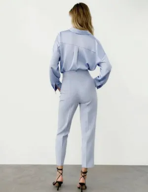 Zara light blue pants trouser  thumbnail 2