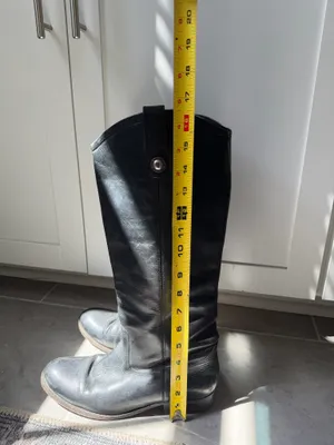 Leather Frye Riding Boots Black thumbnail 8