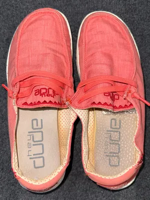 Hey Dude Wendy Shoes Inca Poppy Red Slip On Women’s 8 Canvas Comfort Embroidered thumbnail 3