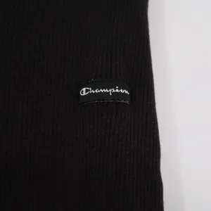 Champion Pants Womens S Ribbed Knit Straight Leg Black Drawstring Excellent thumbnail 2