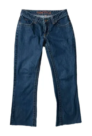 Kimes Ranch Francesca Jeans Cotton Blue Bootcut Raw Hem USA Made Size 4 thumbnail 1