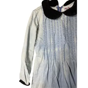 Vintage Fads Denim Cottagecore‎ Maxi Dress Modest Grunge 90s 80s Size 8 thumbnail 6