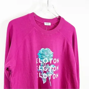 NWT Peloton Everyday‎ Oversized Crewneck Sweatshirt Women's S Pink Athleisure thumbnail 5