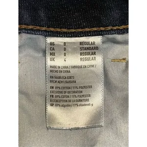 American Eagle Women's Size 0 Blue Tom Girl Distressed Dark Wash Stretch Jeans ( thumbnail 7