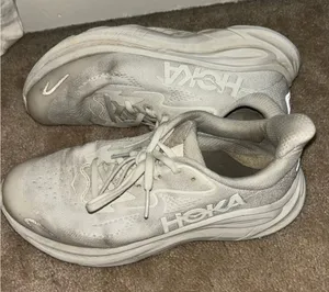 White Hoka Clifton 9 Youth thumbnail 1