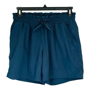 Mondetta‎ Paperbag Waist Shorts Womens Medium Blue Drawstring Pockets Stretch thumbnail 4