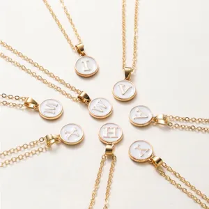 Letter F Necklace Gold Tone Minimalist thumbnail 3