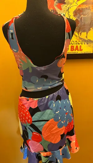Dolls Kill Current Mood Squeeze The Day Ruched Skirt (NWT) and Mesh Tie Front Top (NWOT) Size XL thumbnail 4