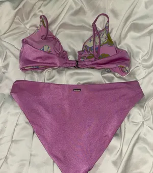 Maaji Pink Fiore Splendour Reversible Bikini Size M thumbnail 3