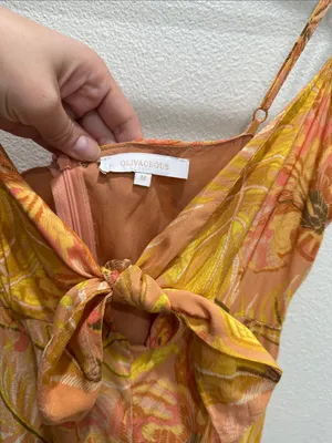 Olivaceous Yellow and Peach Floral Maxi Dress thumbnail 4