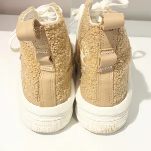 Converse All Star Move HI Platform Champagne‎ Tan/Egret Sherpa Size 6.5 thumbnail 4