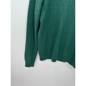 Parisian Signature Dark Green 100% Cashmere Mock Neck Cable Knit Sweater Mens‎ M thumbnail 4