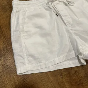 GAP Womens Linen Cotton Blend Shorts Sz Medium White Relaxed Stretch Waist thumbnail 6