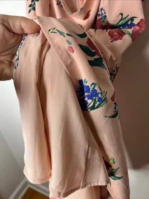Abercrombie and Fitch Fit and Flare Pink-peach Floral Sleeveless mini Dress M thumbnail 9