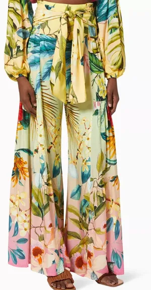 PQ Swim Cora Wide Leg Tropical Pants thumbnail 1