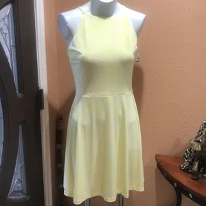 Bar III yellow sleeveless NWT dress thumbnail 2