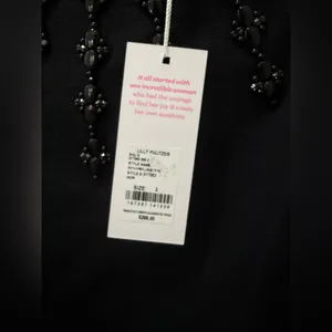NWT Lilly Pulitzer Edita Embellished Stretch Shift Dress Black thumbnail 7