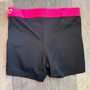 Nike, Nike Pro Athletic Compression Shorts Black with Pink Waistband Sz S thumbnail 4