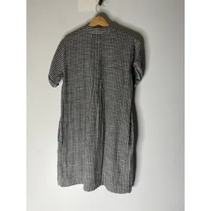 Dylan cotton short sleeve black white gingham check mini dress pockets‎ XS thumbnail 2