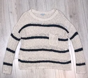 Charlotte Russe Striped Pullover Sweater Size M thumbnail 5