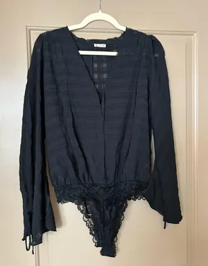 Free People Black Bodysuit thumbnail 1